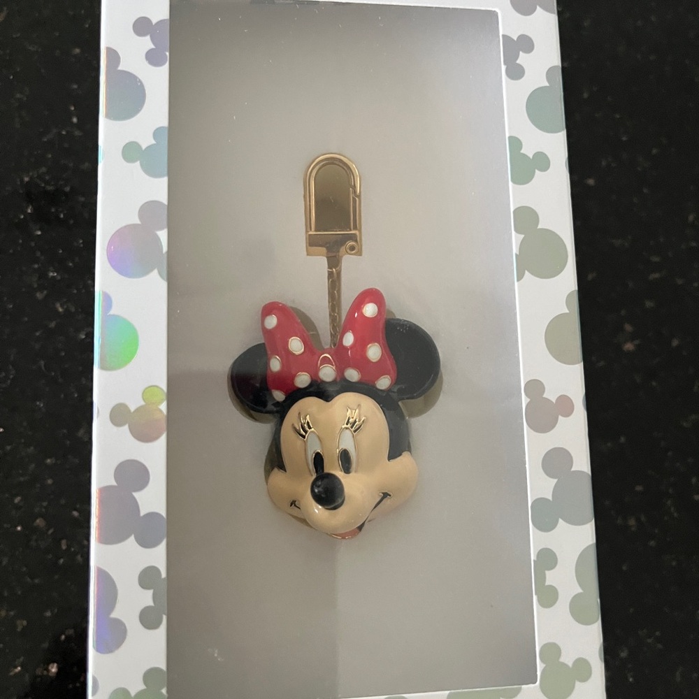 BaubleBar Minnie Mouse Keychain - Black, Red, White, Gold